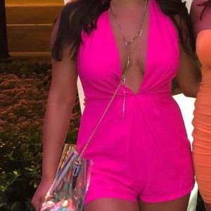 Hot pink romper !!